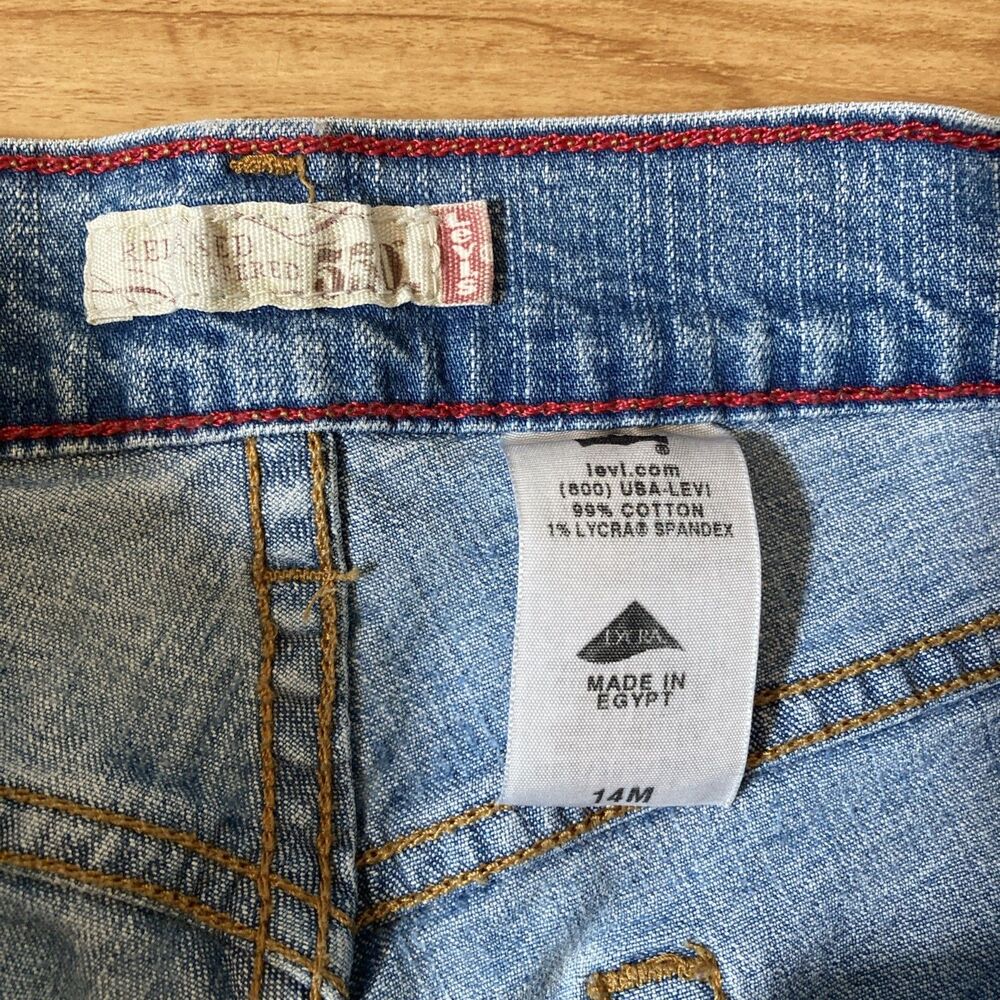 Levis Womens 14M Blue 550 Relaxed Tapered Leg Denim Jeans Mom Retro Classic 90s - Picture 3 of 9